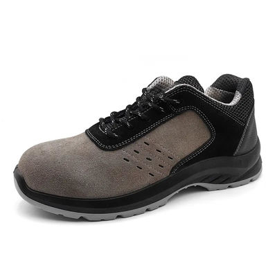 kupować Niskie buty skórzane z suedy Szary Stalowy Palec Wodoszczelne Buty S3 online manufacture