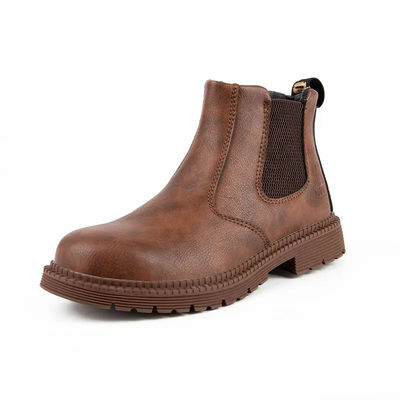 kupować Crazy Horse Skóra Chelsea Buty bezpieczeństwa wodoodporne Stalowe buty na palcach Przemysłowe online manufacture