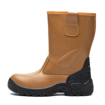 kupować Prawdziwe buty z skóry Żółte buty odporne na olej i wodę online manufacture