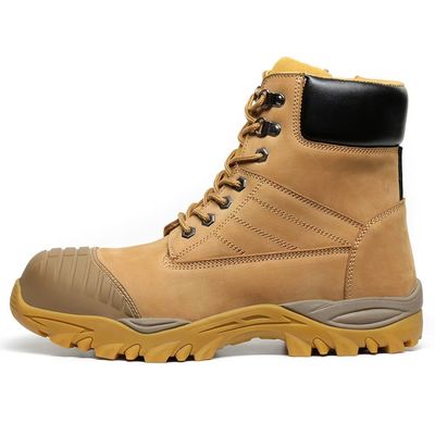 kupować Stalowe buty na zamówienie High Top Martin Work Boots Brown For Men online manufacture