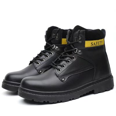 kupować Styl lekki Martin Buty Żółte Czarne Wysoki szczyt buty robocze dla mężczyzn online manufacture