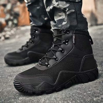 kupować Mid Top Camo Taktyczne Buty Oddychające Wchłaniające Pot Duże Buty Bojowe online manufacture