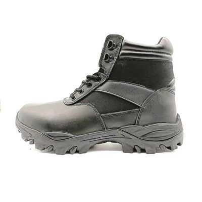 kupować Kręgłe palce Czarne Średnie Calf Boots walki z stalowym palcem i stalową ochroną podeszwy online manufacture