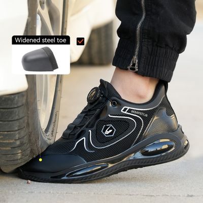 kupować Czarne buty bezpieczeństwa z gumową podeszwą i środkową podeszwą z kevlaru online manufacture