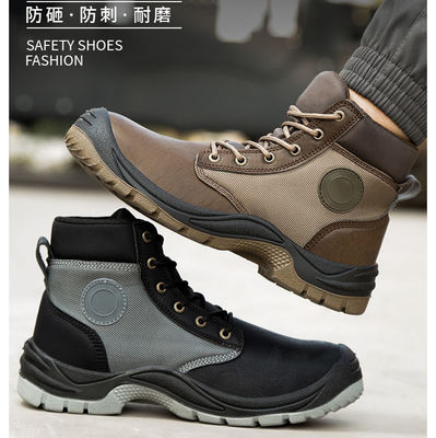 kupować Wstrzyknięcie PU męskie buty robocze z podeszwą Kevlar i Mikrofiber Design skórzane online manufacture