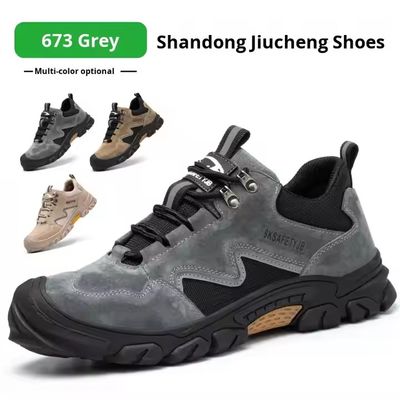 kupować OEM Kevlar Construction Safety Shoes Pigskin Work Shoes Steel Toe Anti Smashing Rubber Sole Safety Shoes online manufacture