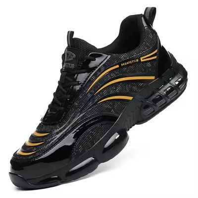 kupować Black Superfine Steel Wire Fabric Work Shoes TPU Safety Shoes Kevlar Anti-stab EVA Sole Work Shoes Comfortable Safety Shoes online manufacture