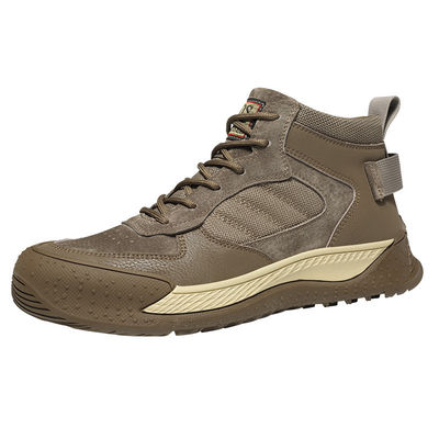 kupować Beige Suede Industrial Safety Shoes Khaki Anti-smashing Steel Toe Work Shoes Bulletproof Kevlar Mid Sole Rubber Sole online manufacture