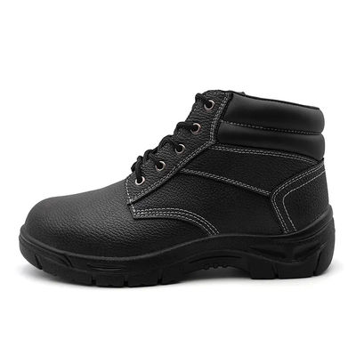 Średnie buty ochronne ze skóry krowiej Czarne buty ochronne S3 Standard