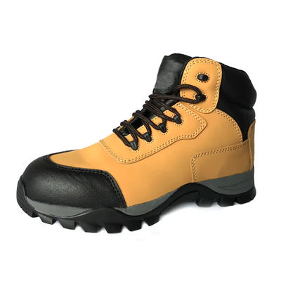 Nubuck Skóra ochronne buty robocze antypoślizgowe buty gumowe podeszwy żółte