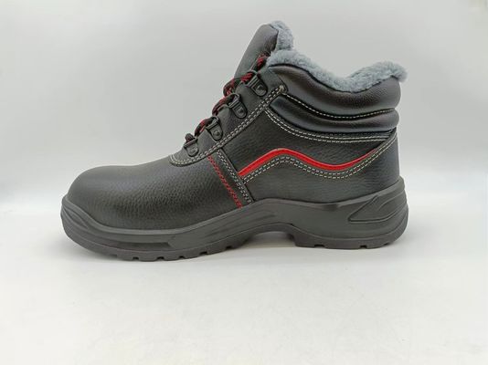 Anty-Punktury Zimowe buty z wysokim szczytem Czarna skóra buty odporne na poślizg Trwałe