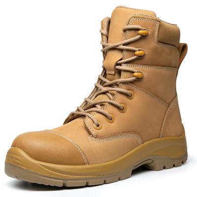 Żółty Styl Martin Buty Odporne na poślizg / Odporne na zużycie Buty robocze z skóry krowiej