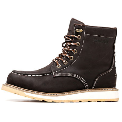 Sprzedaż hurtowa Nubuck Skóra Goodyear Welt Inżynier Gumowy Stalowy Palec