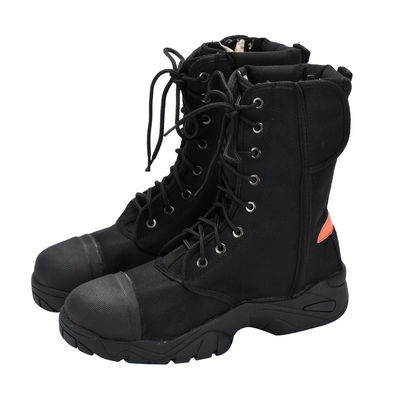 Czarne buty robocze z gumową podeszwą