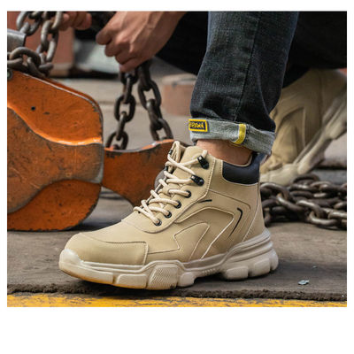 Buty bezpieczeństwa Kevlar z podeszwy środkowej Mikrofiber Skóra Buty robocze z podeszwą stalową i gumową