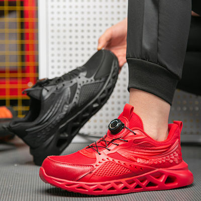 TPU+mikrofiber+Flying Knit Work Shoes EVA Sole Industrial Safety Shoes Kevlar Mid Sole Anti-stab Steel Toe Anti-smash