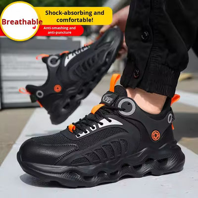Buty ochronne przemysłowe TPU + Flyknit Buty robocze Podeszwa EVA Wkładka środkowa Kevlar Antyprzebiciowa Stalowy nosek Antyzgniotowe Buty ochronne