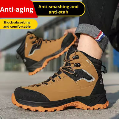 Buty robocze OEM Security, skóra z mikrofibry, buty ochronne, stalowy nosek, podeszwa środkowa z kevlaru, buty robocze, gumowa podeszwa, buty ochronne