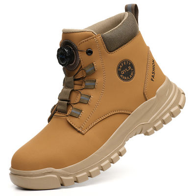 Buty bezpieczeństwa z pszenicy Buty bezpieczeństwa z mikrofibry ze skóry Buty bezpieczeństwa ze sztyletem ze stali zębatym