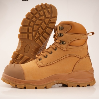 OEM Pszenica PU+TPU Wok Buty Nucuck Safety Boots Steel Toe Steel Midsole Safety Shoes Martin Work Boots